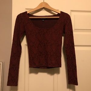 American Eagle Maroon long sleeve